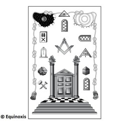 Tapis de Loge maçonnique – REAA – Apprenti – GODF – 100 cm x 50 cm