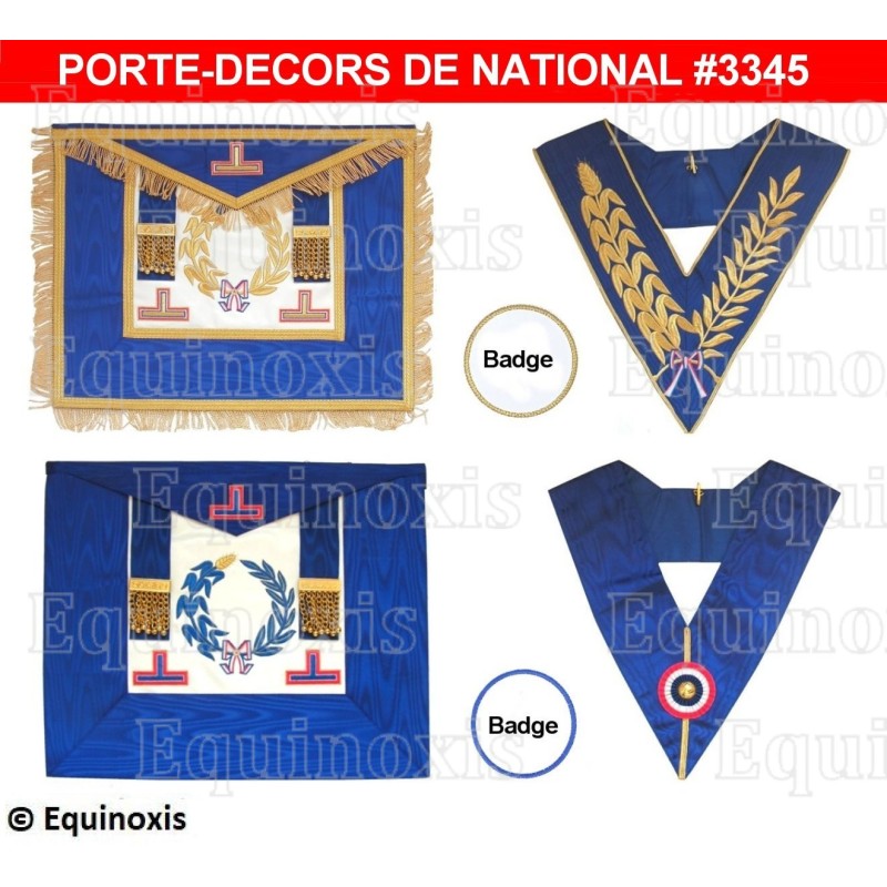 Ensemble GLNF complet avec porte-décors national – Petite tenue + Grande tenue nationales – Brodées machine