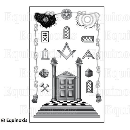 Tapis de Loge maçonnique – REAA – Compagnon – GODF – 100 cm x 50 cm