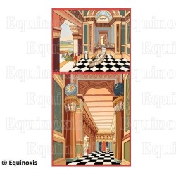 Tapis de Loge maçonnique – Rite Emulation – 3ème degré – 100 cm x 50 cm