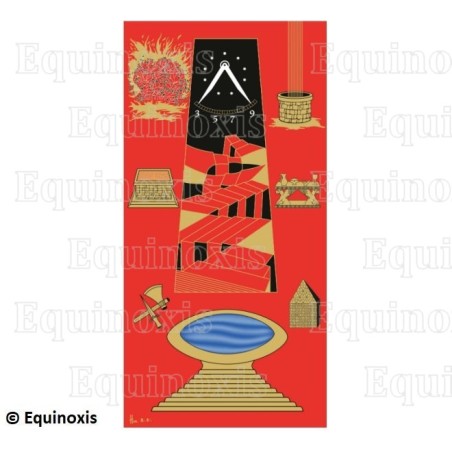 Tapis de Loge maçonnique – Rite Français – 2ème Ordre – Grand Chapitre Général – 100 cm x 50 cm