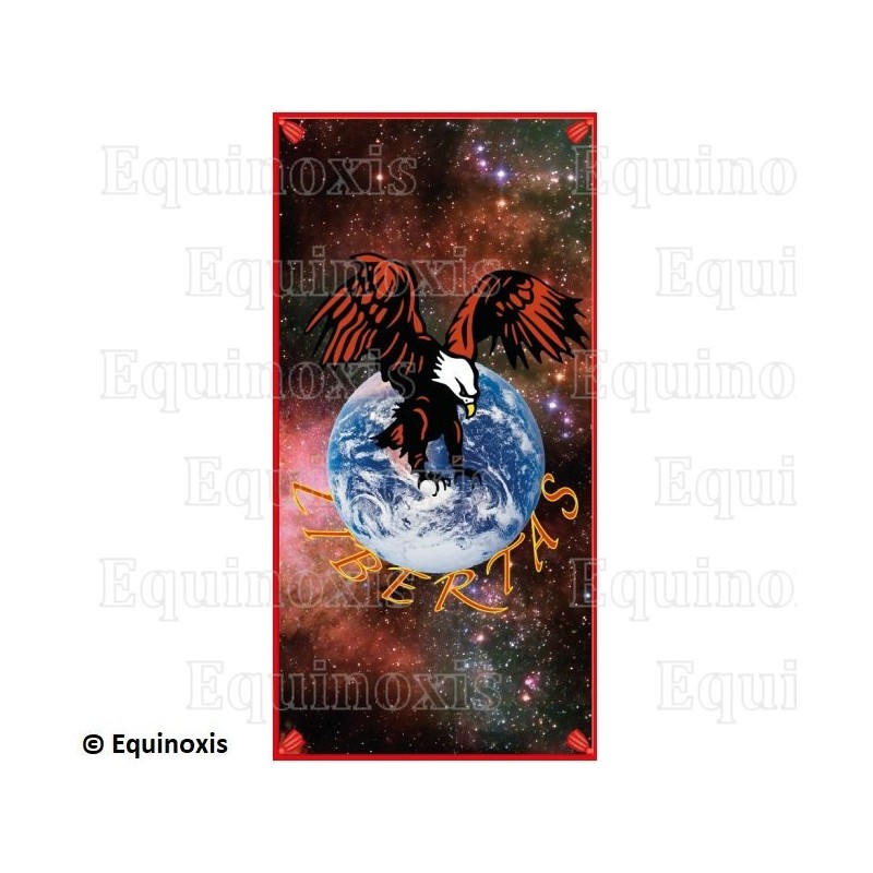 Tapis de Loge maçonnique – Rite Français – 4ème Ordre – Libertas – 100 cm x580 cm