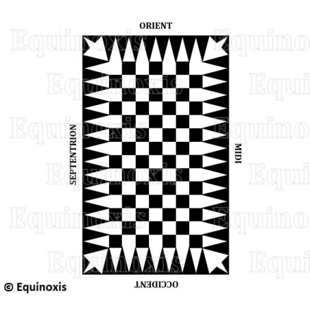 Tapis de Loge maçonnique – Pavé mosaïque – 98 cases – 160 cm x 80 cm