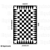 Tapis de Loge maçonnique – Pavé mosaïque – 98 cases – 100 cm x 50 cm