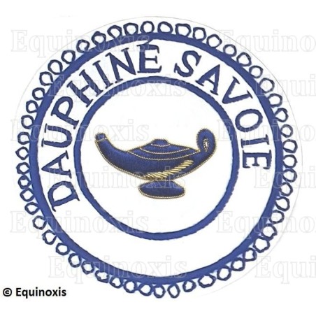 Badge / Macaron GLNF – Petite tenue provinciale – Grand Précepteur – Dauphiné Savoie – Brodé main