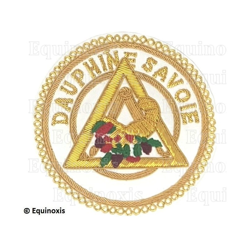 Badge / Macaron – Arche Royale Domatique – Officier Provincial – Grand Intendant – Dauphiné Savoie – Brodé main