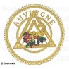 Badge / Macaron – Arche Royale Domatique – Officier Provincial – Grand Intendant – Auvergne – Brodé main