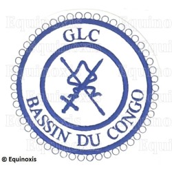 Badge / Macaron GLC – Petite tenue provinciale – Protocole – Bassin du Congo – Brodé machine