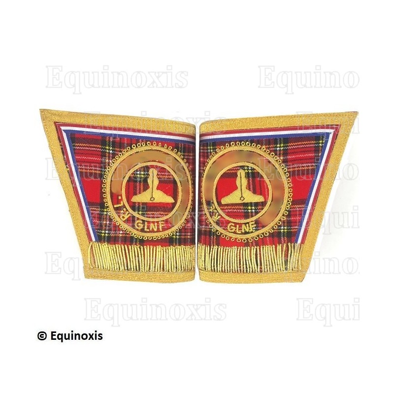 Gantelets Rite Standard d'Ecosse (RSE) – Premier Surveillant – Brodés machine