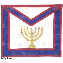 Tablier maçonnique en faux cuir – REAA – 23ème degré – Chef du Tabernacle – Brodé machine