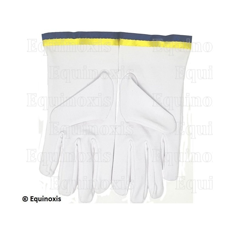 Gants maçonniques coton – REAA – 20ème degré – Taille XXL