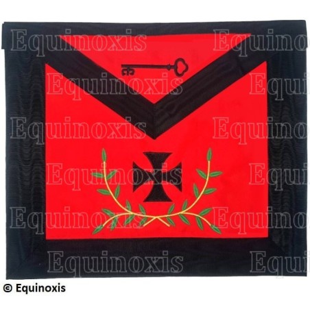 Tablier maçonnique en satin – REAA – 27ème degré – Brodé machine – 2