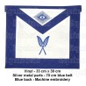 Tablier maçonnique en simili-cuir – Rite York – Secrétaire – Brodé machine