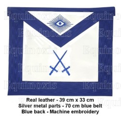Tablier maçonnique en cuir – Rite York – Maître des Cérémonies 1 – Brodé machine