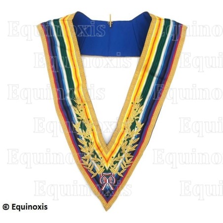 Sautoir maçonnique moiré – Nautoniers – Grand Officier National Actif – Brodé machine