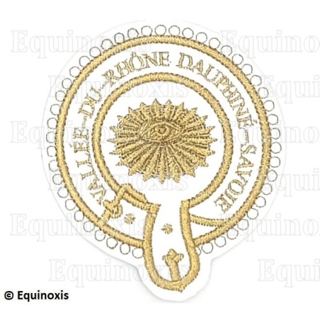 Badge / Macaron – La Marque – Officier Provincial – Surintendant – Vallée-du-Rhône Dauphiné-Savoie – Brodé machine