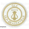 Badge / Macaron GLC – Grande tenue provinciale – Député Organiste – GLP-Brazzaville – Brodé machine