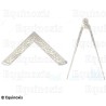 Set équerre et compas maçonniques métalliques – Argentés