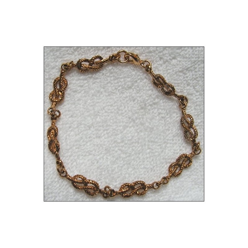 Bracelet maçonnique pour femmes – Lacs d'amour – Or vif