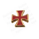 Pin\'s templier – Croix templière émaillée rouge