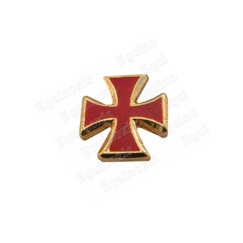 Pin's templier – Croix templière émaillée rouge