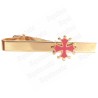 Pince-à-cravate occitane – Croix occitane émaillée rouge
