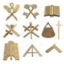 Bijoux maçonniques d\'officiers – Set complet de 10 bijoux REAA