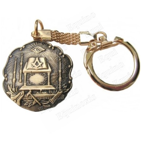 Porte-clefs maçonnique – Temple – Bronze antique