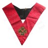Sautoir maçonnique moiré – REAA – 18ème degré – Souverain Prince Rose-Croix – Croix potencée – Brodé machine