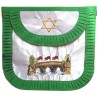 Tablier maçonnique en satin – Chapitre Français – 3ème Ordre – Pont