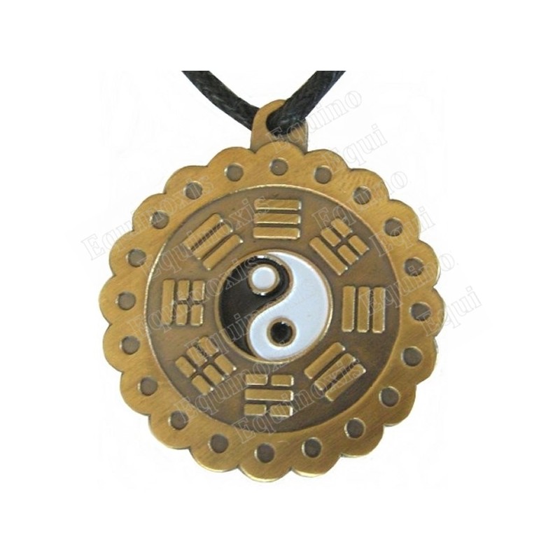 Pendentif Feng-Shui – Pa Koua & Tao – Bronze antique