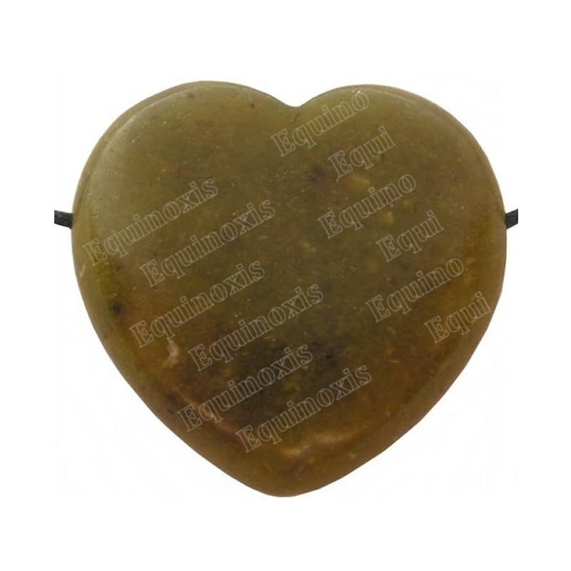 Pendentif pierre – Coeur – Jade vert