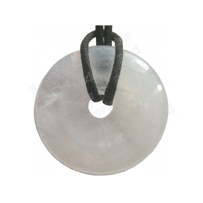 Pendentif pierre – Donut – Cristal de roche 