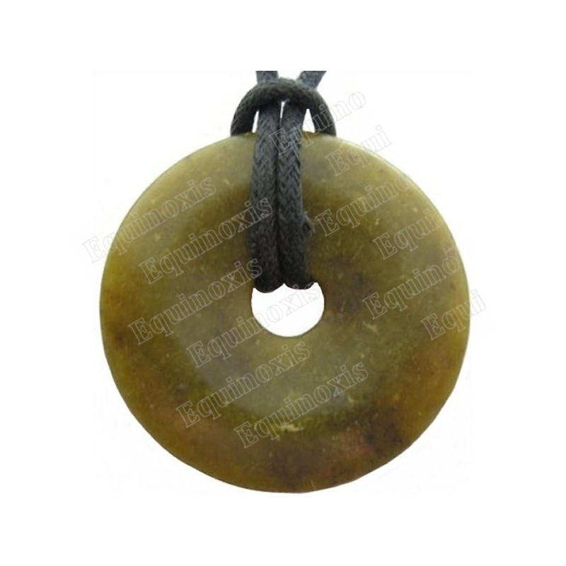 Pendentif pierre – Donut – Jade vert