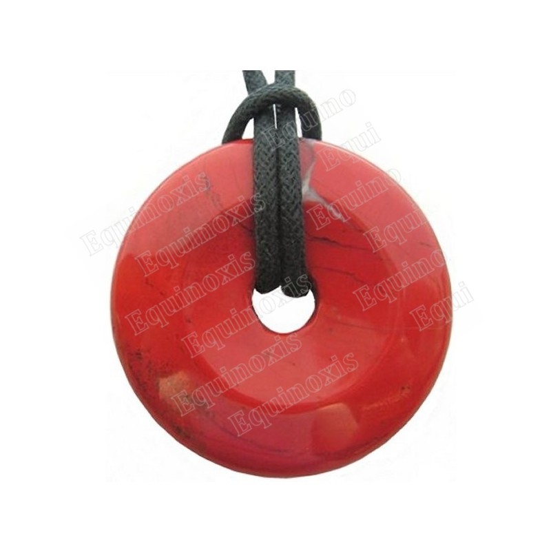 Pendentif pierre – Donut – Jaspe rouge