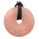 Pendentif pierre – Donut – Quartz rose