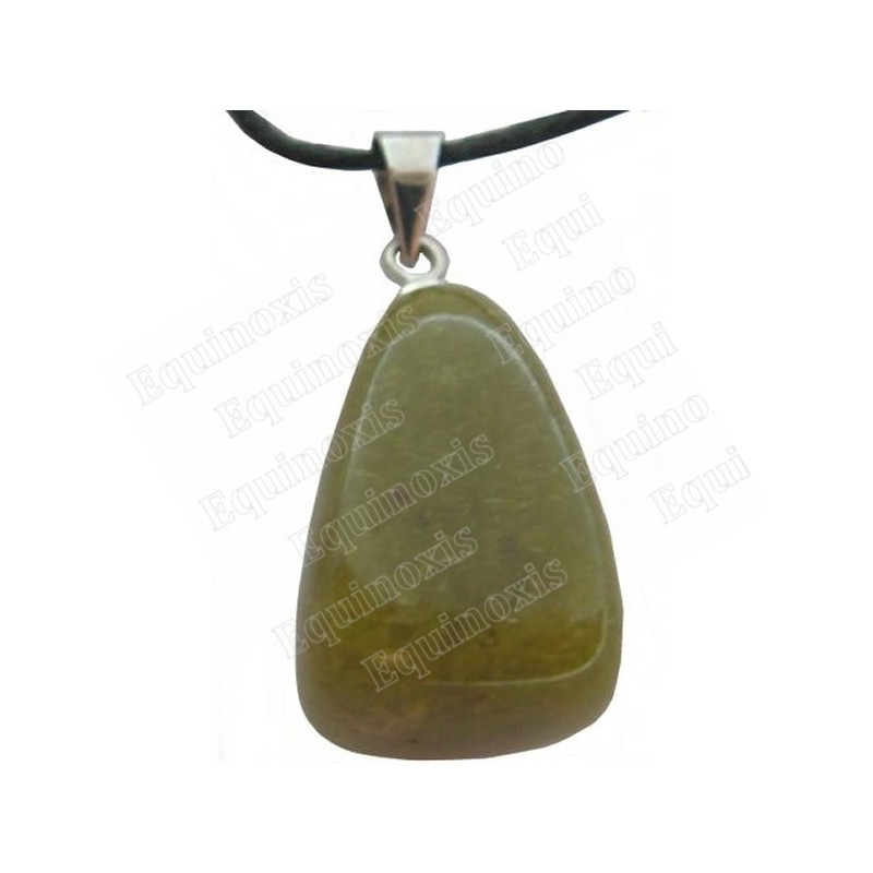 Pendentif pierre – Pierre roulée – Jade vert