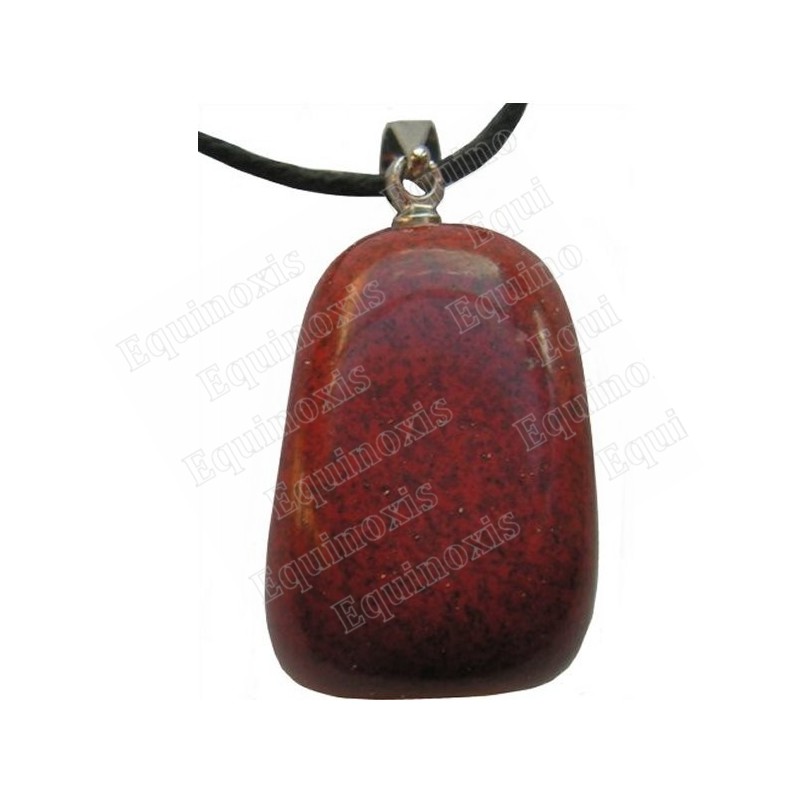 Pendentif pierre – Pierre roulée – Jaspe rouge