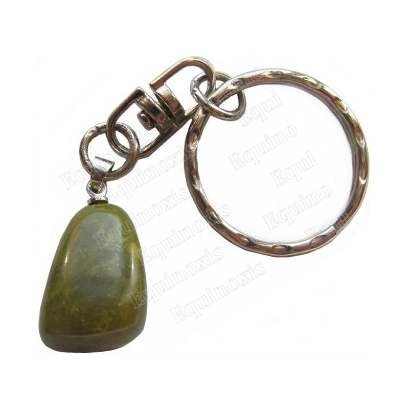 Porte-clefs pierre – Pierre roulée – Jade vert
