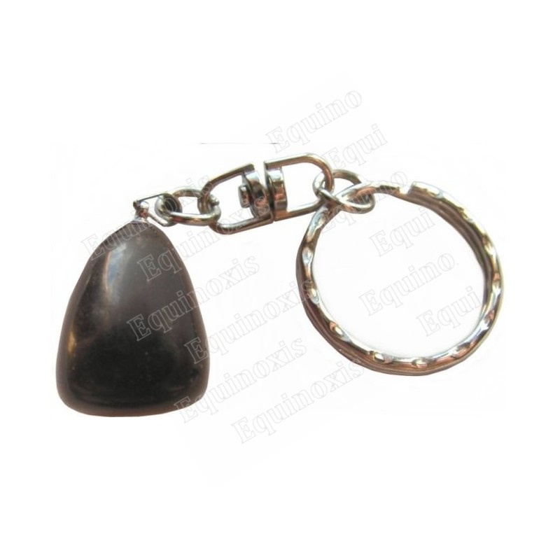Porte-clefs pierre – Pierre roulée – Obsidienne noire