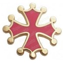 Pin\'s occitan – Croix occitane émaillée rouge