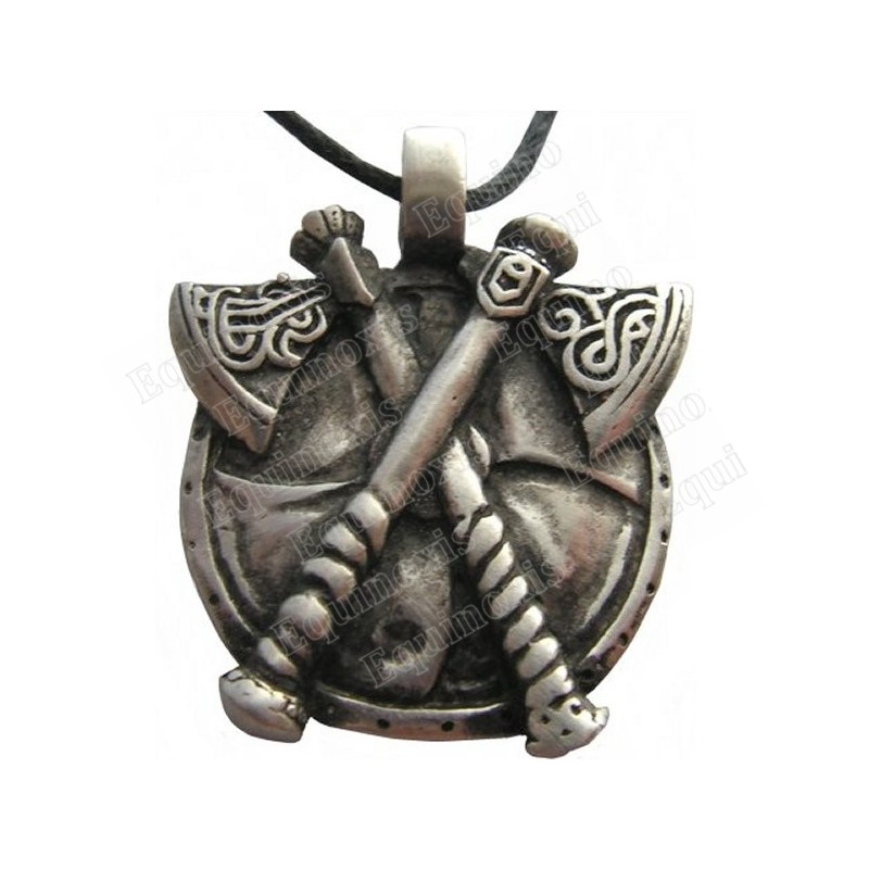 Pendentif viking – Pendentif viking 16 – Bouclier avec haches croisées