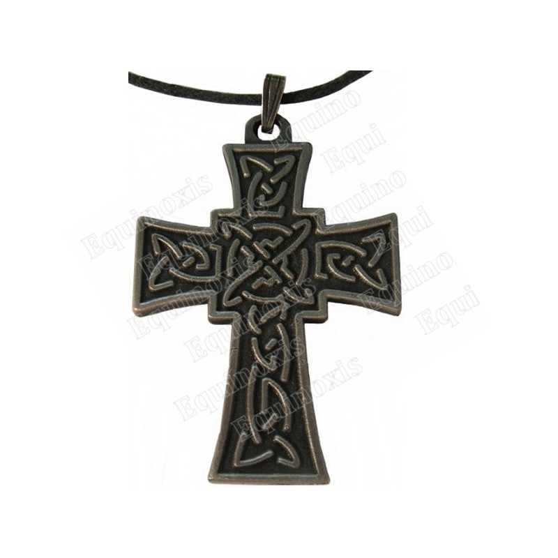 Pendentif celtique – Croix celtique 1 – Argent patiné