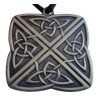 Pendentif celtique – Noeud celtique des 4 directions – Carré – Argent patiné