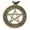 Pendentif celtique – Pentagramme avec noeud celtique – Bronze antique