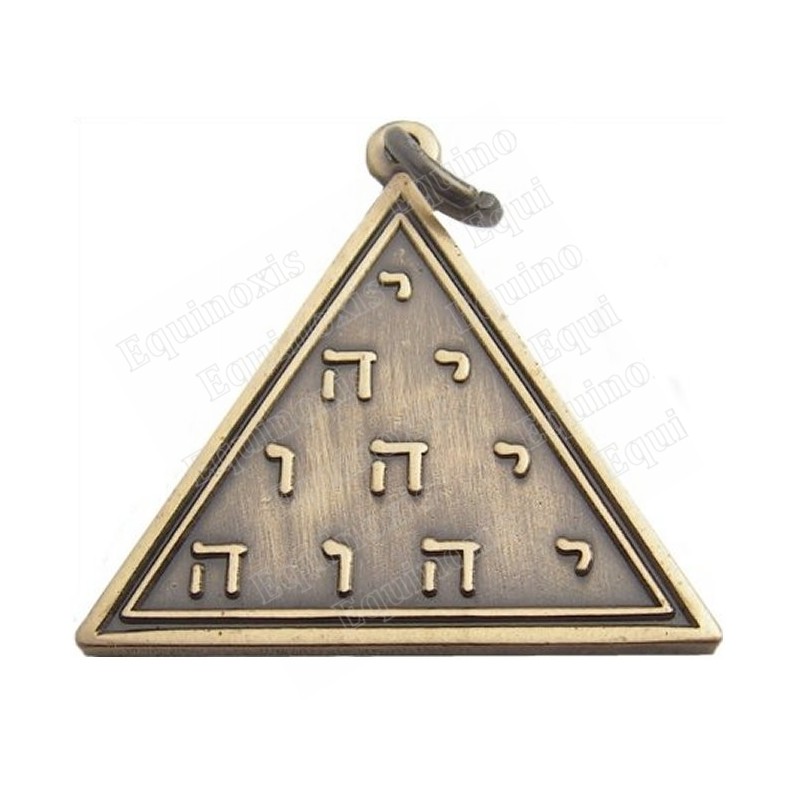 Pendentif symbolique – Tétraktys pythagoricienne – Bronze antique