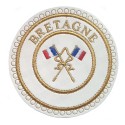 Badge / Macaron GLNF – Grande tenue provinciale – Passé Grand Porte-Etendard – Bretagne – Brodé machine