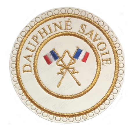Badge / Macaron GLNF – Grande tenue provinciale – Passé Grand Porte-Etendard – Dauphiné Savoie – Brodé machine