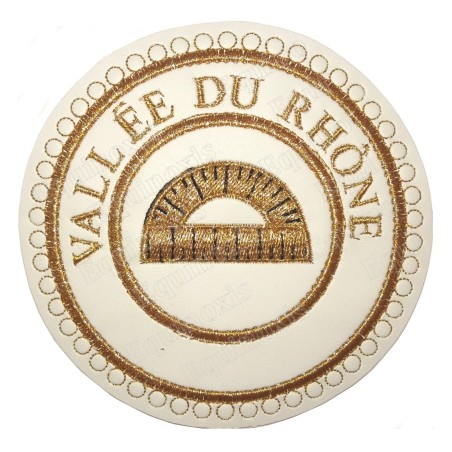Badge / Macaron GLNF – Grande tenue provinciale – Grand Surintendant – Vallée du Rhône – Brodé machine