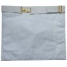 Tablier maçonnique en simili-cuir– RER – Vénérable Maître – 3 taus + penderilles – 30 cm x 35 cm